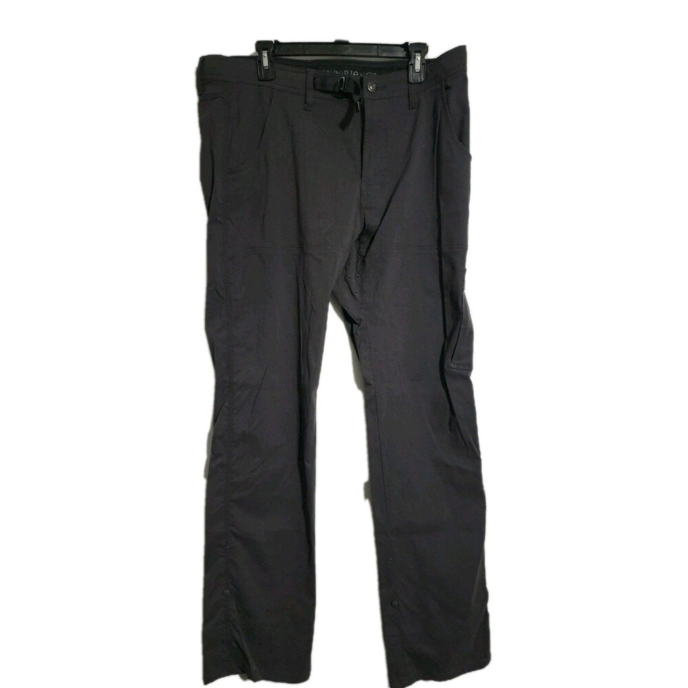 PrAna Men’s Born From The Experience Gray Hiking Work Pants 36Wx36L Cargo Pocket